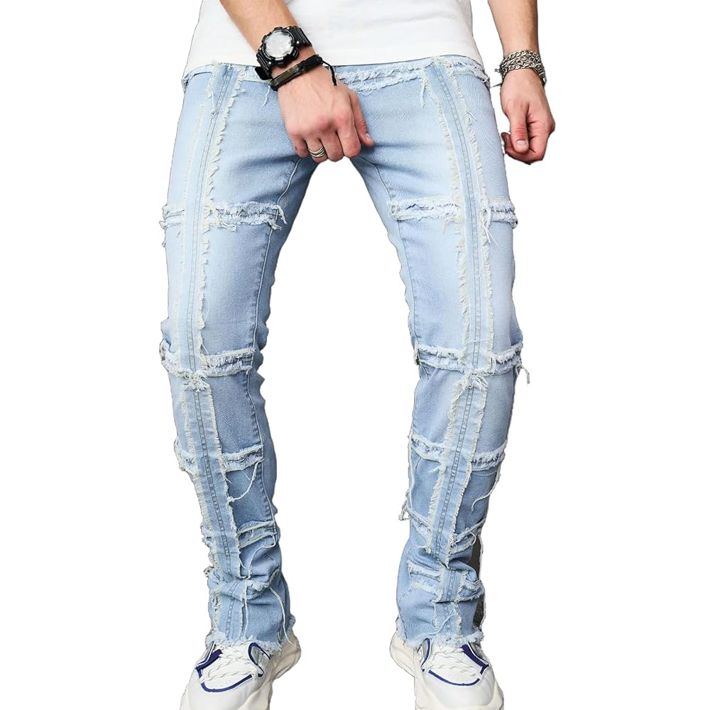 Y2K Destroyed Dirty Jeans 3 PERSONSOUL似 Personsoul Aliens Dirty Ripped Denim Jeans - personsoul